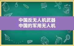 中国反无人机武器,中国的军用无人机