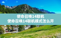 使命召唤14联机(使命召唤14联机模式怎么开)