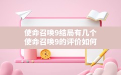 使命召唤9结局有几个(使命召唤9的评价如何)