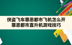 侠盗飞车罪恶都市飞机怎么开,罪恶都市直升机游戏技巧