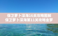 保卫萝卜深海16关攻略图解(保卫萝卜深海第11关攻略金萝)