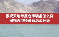 傲视天地专属仓库装备怎么穿,傲视天地棱彩石怎么升级