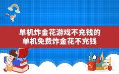 单机炸金花游戏不充钱的,单机免费炸金花不充钱