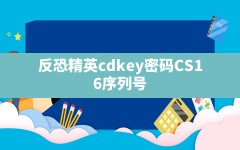 反恐精英cdkey密码,CS1.6序列号