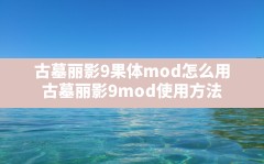 古墓丽影9果体mod怎么用(古墓丽影9 mod使用方法)