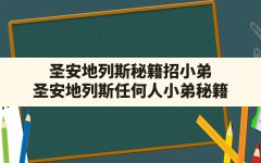 圣安地列斯秘籍招小弟(圣安地列斯任何人小弟秘籍)