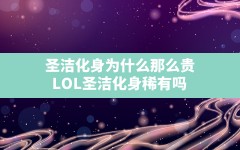 圣洁化身为什么那么贵(LOL圣洁化身稀有吗)