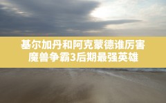 基尔加丹和阿克蒙德谁厉害,魔兽争霸3后期最强英雄