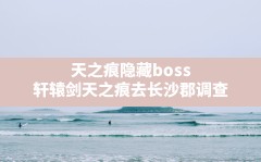 天之痕隐藏boss,轩辕剑天之痕去长沙郡调查