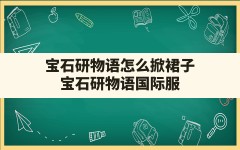 宝石研物语怎么掀裙子,宝石研物语国际服