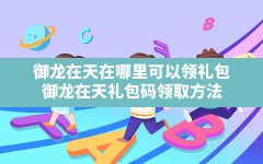 御龙在天在哪里可以领礼包,御龙在天礼包码领取方法