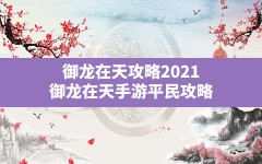 御龙在天攻略2021(御龙在天手游平民攻略)