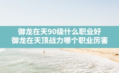 御龙在天90级什么职业好,御龙在天顶战力哪个职业厉害