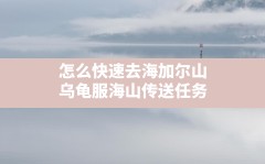 怎么快速去海加尔山,乌龟服海山传送任务