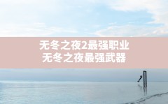 无冬之夜2最强职业,无冬之夜最强武器