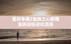 星际争霸2虫族之心剧情,虫族战役进化选择