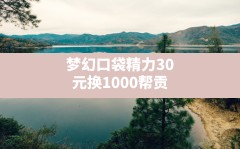 梦幻口袋精力30元换1000帮贡(梦幻口袋精力怎么充值划算)