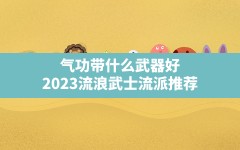 气功带什么武器好(2023流浪武士流派推荐)