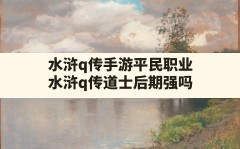 水浒q传手游平民职业(水浒q传道士后期强吗)