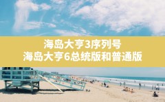 海岛大亨3序列号(海岛大亨6总统版和普通版)