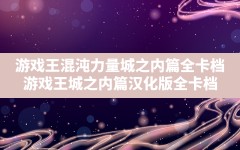 游戏王混沌力量城之内篇全卡档,游戏王城之内篇汉化版全卡档