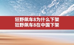 狂野飙车8为什么下架,狂野飙车8在中国下架