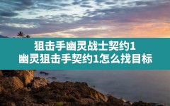 狙击手幽灵战士契约1(幽灵狙击手契约1怎么找目标)