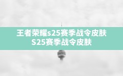 王者荣耀s25赛季战令皮肤,S25赛季战令皮肤