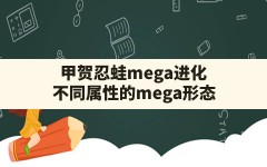 甲贺忍蛙mega进化,不同属性的mega形态