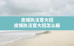 皮城执法官大招(皮城执法官大招怎么躲)