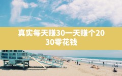 真实每天赚30,一天赚个20 30零花钱