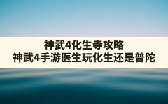 神武4化生寺攻略(神武4手游医生玩化生还是普陀)