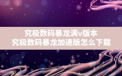 究极数码暴龙满v版本(究极数码暴龙加速版怎么下载)