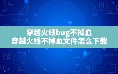 穿越火线bug不掉血(穿越火线不掉血文件怎么下载)