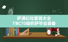 萨满幻化套装大全,TBC70级奶萨毕业装备