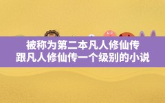 被称为第二本凡人修仙传,跟凡人修仙传一个级别的小说