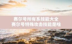 赛尔号所有系技能大全(赛尔号特殊攻击技能是啥)