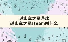 过山车之星游戏(过山车之星steam叫什么)