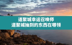 道聚城幸运召唤师,道聚城抽到的东西在哪领