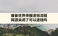 魔兽世界停服退钱流程,网游关闭了可以退钱吗