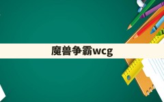 魔兽争霸wcg