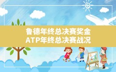 鲁德年终总决赛奖金(ATP年终总决赛战况)