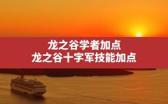 龙之谷学者加点,龙之谷十字军技能加点