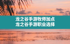 龙之谷手游牧师加点(龙之谷手游职业选择)