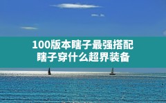 100版本瞎子最强搭配(瞎子穿什么超界装备)