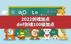 2022剑魂加点,dnf剑魂100级加点