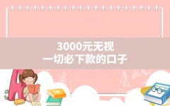 3000元无视一切必下款的口子(征信花了哪里可以借钱急用啊)