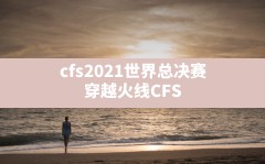 cfs2021世界总决赛,穿越火线CFS