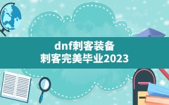 dnf刺客装备(刺客完美毕业2023)