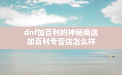 dnf加百利的神秘商店,加百利专营店怎么样